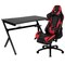 Emma and Oliver Gaming Desk Set - Cup/Headset Holder/Reclining & Footrest
